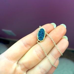 Blue drusy Kendra Scott necklace